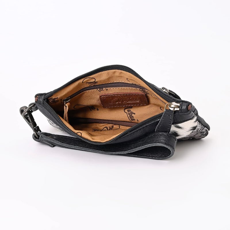 Merbaa Store Women Hand tooled Natural Cowhide Leather hand Clutch | Hand Bag | Purse | Coin Pouch Bag valentines day gifts - Image 5